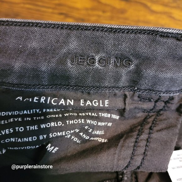 American Eagle Jeans 6 S Jegging Mid Rise Next Level Stretch Black Wash Denim - Picture 5 of 13